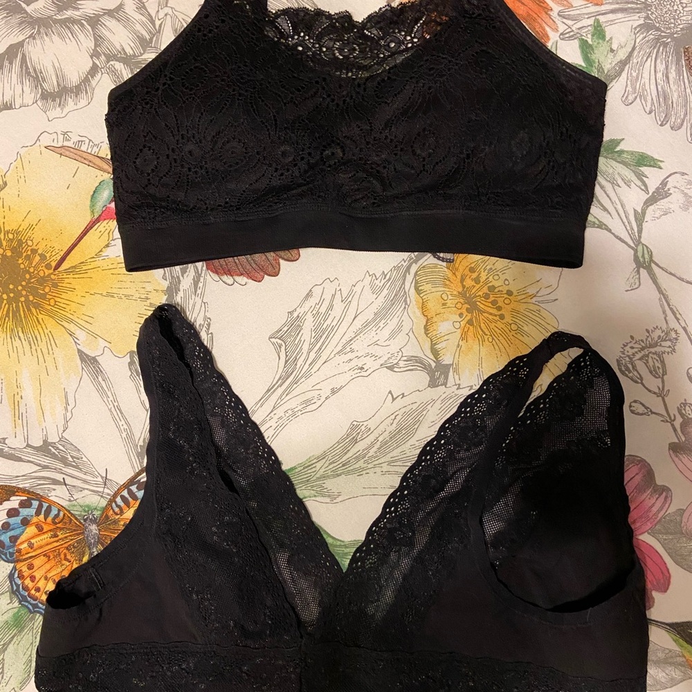 Elegant Black Lace Bralettes
